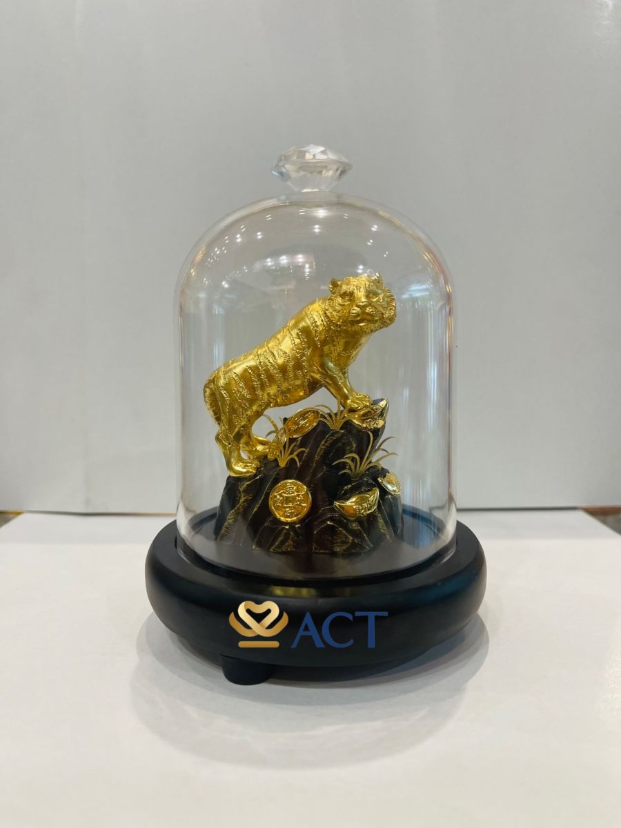 Tượng hổ mạ vàng